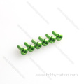 Different size colored socket head 7075 aluminum screw